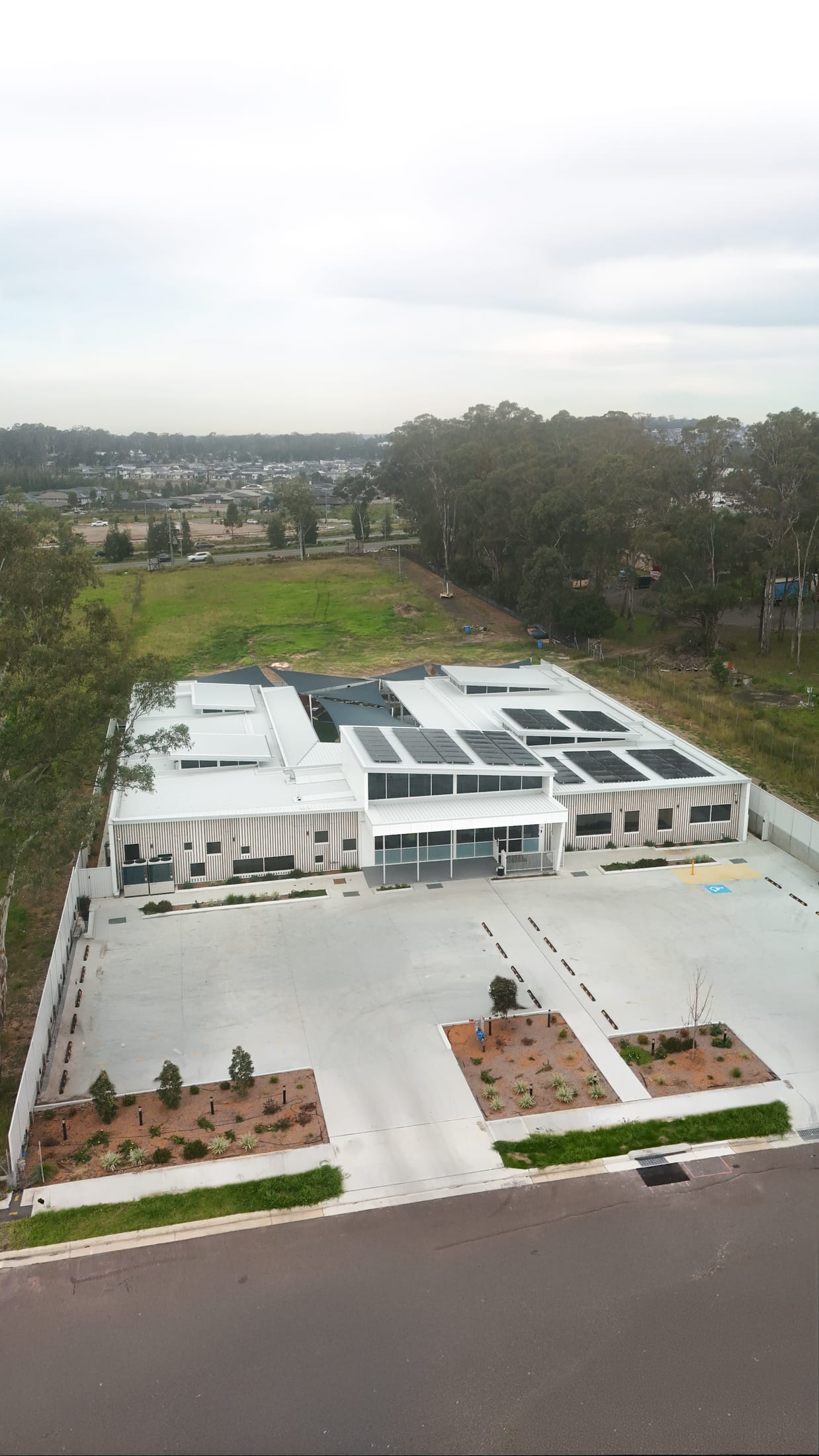 Leppington Childcare timber-look batten facade — photo 12
